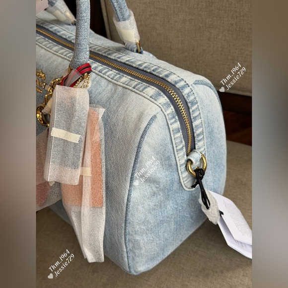 ‼️last 3‼️NWT！Coach Rowan Large Satchel In Loved Denim（CDY75）fast shipping - Picture 3 of 13